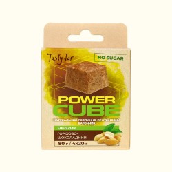 Натуральний рослинно-протеїновий батончик VEGAN "Горіхово-Шоколадний" 80 г. POWER CUBE